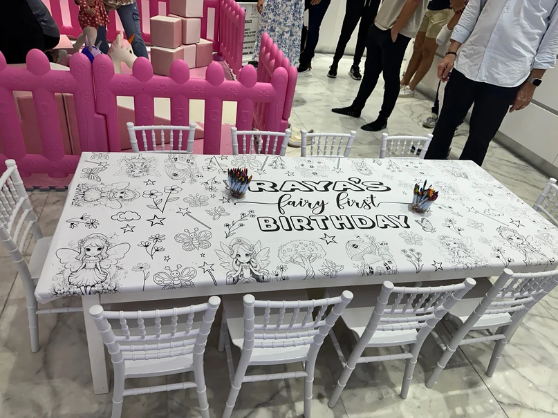 Kids Coloring Table kids table and chair rental set up for a kids party in Miami, Seats 10 kids — 3 of 3