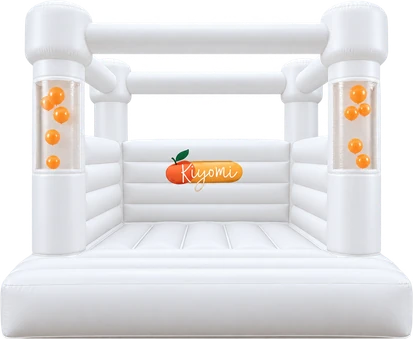 Wonderland Bouncy bounce house rental set up for a kids party in Miami, 10 × 10 ft white